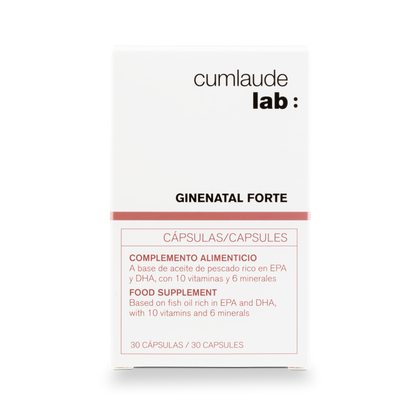 Ginenatal forte cápsulas - Complemento alimenticio para la mujer en la etapa preconcepcional, gestacional y lactancia - Cumlaude Lab